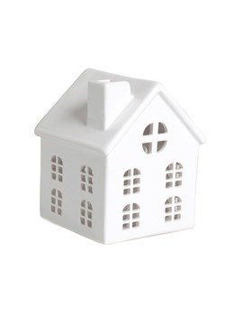 Trendy Kitchen by EXCÉLSA Świecznik "Little Home" w kolorze białym - 10,5 x 14 x 10,5 cm ze sklepu Limango Polska w kategorii Świeczniki - zdjęcie 177485767