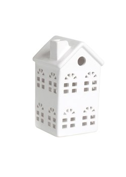 Trendy Kitchen by EXCÉLSA Świecznik &quot;Little Home&quot; w kolorze białym - 7,5 x 14,5 x 7,5 cm ze sklepu Limango Polska w kategorii Świeczniki - zdjęcie 177485768