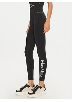 Max Mara Leisure Legginsy Fuoco 2426336048 Czarny Slim Fit ze sklepu MODIVO w kategorii Spodnie damskie - zdjęcie 177492179