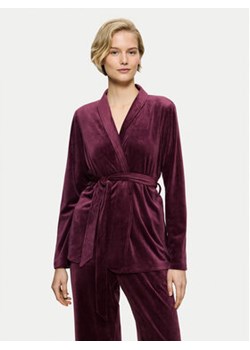 Triumph Koszulka piżamowa Sensual Velour 10221171 Bordowy Relaxed Fit ze sklepu MODIVO w kategorii Piżamy damskie - zdjęcie 177492306