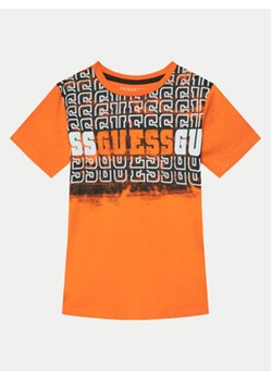 Guess T-Shirt L5RI23 K8HM4 Pomarańczowy Regular Fit ze sklepu MODIVO w kategorii T-shirty chłopięce - zdjęcie 177498559