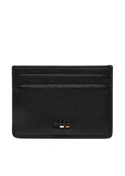 Etui na karty kredytowe BOSS Grained faux-leather card holder with signature details 50536513 Czarny ze sklepu eobuwie.pl w kategorii Etui - zdjęcie 177507377