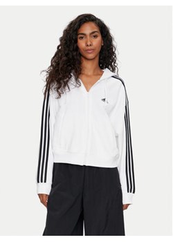 adidas Bluza Essentials 3-Stripes French Terry IK8387 Biały Loose Fit ze sklepu MODIVO w kategorii Bluzy damskie - zdjęcie 177520478