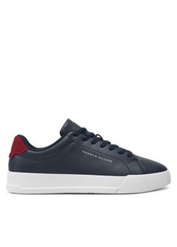 Tommy Hilfiger Sneakersy Th Court Leather Grain Ess FM0FM05297 Granatowy ze sklepu MODIVO w kategorii Buty sportowe męskie - zdjęcie 177521926