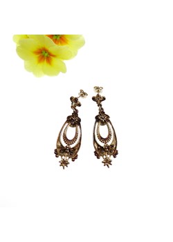 Kolczyki srebrne - Vintage brown Earrings ze sklepu Venus Galeria - Magiczny Ogród Biżuterii Srebrnej w kategorii Kolczyki - zdjęcie 177526556