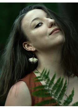 Kolczyki srebrne - Miłorzęby duże ze sklepu Venus Galeria - Magiczny Ogród Biżuterii Srebrnej w kategorii Kolczyki - zdjęcie 177526818