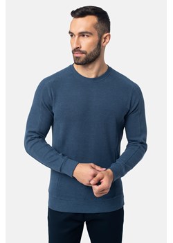 BLUZA CREW Z OKRĄGŁYM DEKOLTEM NIEBIESKI ze sklepu Recman w kategorii Bluzy męskie - zdjęcie 177532989