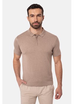 KOSZULKA POLO TIBERIO BEŻOWA ze sklepu Recman w kategorii T-shirty męskie - zdjęcie 177534979