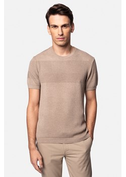 T SHIRT PERRET BEŻOWY ze sklepu Recman w kategorii T-shirty męskie - zdjęcie 177534987