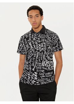 Versace Jeans Couture Polo 78GAG6R0 Czarny Regular Fit ze sklepu MODIVO w kategorii T-shirty męskie - zdjęcie 177537316