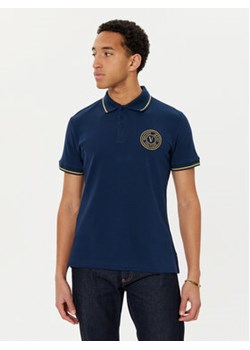 Versace Jeans Couture Polo 78GAGT00 Niebieski Regular Fit ze sklepu MODIVO w kategorii T-shirty męskie - zdjęcie 177540477