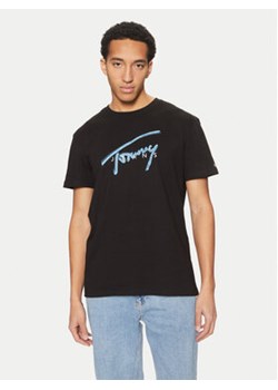 Tommy Jeans T-Shirt Signature DM0DM21109 Czarny Regular Fit ze sklepu MODIVO w kategorii T-shirty męskie - zdjęcie 177542996