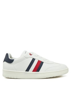 Tommy Hilfiger Sneakersy Stripe Low Cut Lace-Up Sneaker T3X9-33850-1355 S Biały ze sklepu MODIVO w kategorii Buty sportowe dziecięce - zdjęcie 177545397