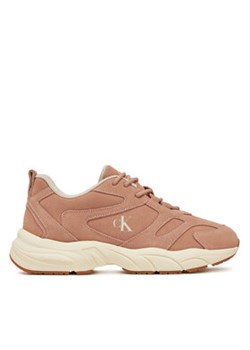 Calvin Klein Jeans Sneakersy Retro Tennis Low Mg Mix Media Wn YW0YW01639 Różowy ze sklepu MODIVO w kategorii Buty sportowe damskie - zdjęcie 177545649