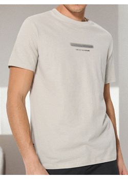 Sinsay - Koszulka - kremowy ze sklepu Sinsay w kategorii T-shirty męskie - zdjęcie 177555166