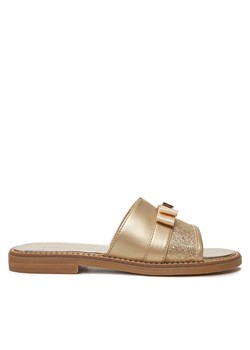 Klapki Tommy Hilfiger Sandal T4A2-33942-0572 M Złoty ze sklepu eobuwie.pl w kategorii Klapki dziecięce - zdjęcie 177559218