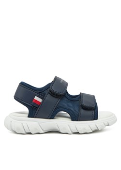 Sandały Tommy Hilfiger Velcro Sandal T1B2-33898-1591 M Granatowy ze sklepu eobuwie.pl w kategorii Sandały dziecięce - zdjęcie 177559606