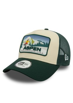 Czapka z daszkiem New Era Aspen Ski Patch 9FORTY A-Frame 60580849 Zielony ze sklepu eobuwie.pl w kategorii Czapki z daszkiem damskie - zdjęcie 177559915