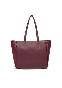 Torebka Calvin Klein Refine Medium K60K612523 Bordowy ze sklepu eobuwie.pl w kategorii Torby Shopper bag - zdjęcie 177560288