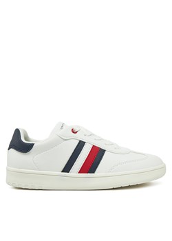 Sneakersy Tommy Hilfiger Stripe Low Cut Lace-Up Sneaker T3X9-33850-1355 S Biały ze sklepu eobuwie.pl w kategorii Buty sportowe dziecięce - zdjęcie 177560548