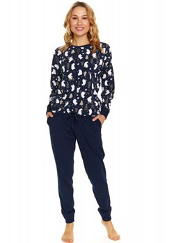 Doctor Nap piżama damska w urocze misie PM.5272, Kolor granatowy-wzór, Rozmiar XL, Doctor Nap ze sklepu Intymna w kategorii Piżamy damskie - zdjęcie 177568198