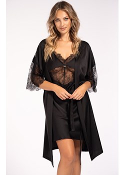 Elegancki szlafrok damski Anais, Kolor czarny, Rozmiar S, Unikat - id: 193728 - marki Unikat - 177568577 Elegancki szlafrok damski Anais, Kolor czarny, Rozmiar S, Unikat ze sklepu Intymna w kategorii Szlafroki damskie - zdjęcie 177568577