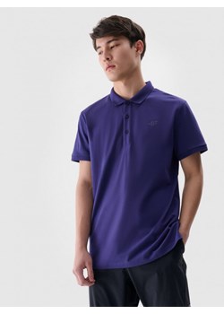 Męska koszulka polo 4F 4FWMM00TPTSM367 - granatowa ze sklepu Sportstylestory.com w kategorii T-shirty męskie - zdjęcie 177575478