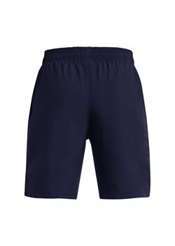 Chłopięce spodenki treningowe Under Armour UA Tech Woven Wordmark Short - granatowe ze sklepu Sportstylestory.com w kategorii Spodenki chłopięce - zdjęcie 177577267