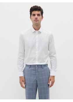Reserved - Gładka koszula slim fit - biały ze sklepu Reserved w kategorii Koszule męskie - zdjęcie 177579836
