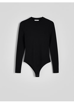 Reserved - Body slim fit z dodatkiem modalu - czarny ze sklepu Reserved w kategorii Bluzki damskie - zdjęcie 177579885