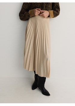 Reserved - Plisowana spódnica maxi - kremowy ze sklepu Reserved w kategorii Spódnice - zdjęcie 177580625