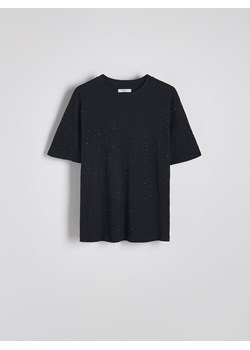 Reserved - T-shirt z błyszczącymi aplikacjami - czarny ze sklepu Reserved w kategorii Bluzki damskie - zdjęcie 177582548