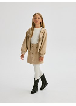 Reserved - Spódnica z ozdobnymi guzikami - beżowy ze sklepu Reserved w kategorii Spódnice dziewczęce - zdjęcie 177583639