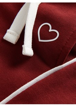 Reserved - Spodnie dresowe z przeszyciami - bordowy ze sklepu Reserved w kategorii Spodnie i półśpiochy - zdjęcie 177584165