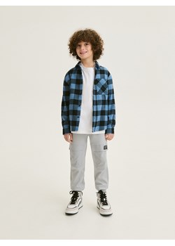 Reserved - Flanelowa koszula regular fit - granatowy ze sklepu Reserved w kategorii Koszule chłopięce - zdjęcie 177584888