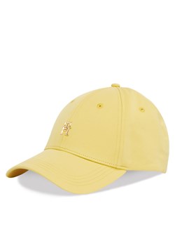 Czapka z daszkiem Tommy Hilfiger Elevated Chic Cap AW0AW17128 Żółty ze sklepu eobuwie.pl w kategorii Czapki z daszkiem damskie - zdjęcie 177593129