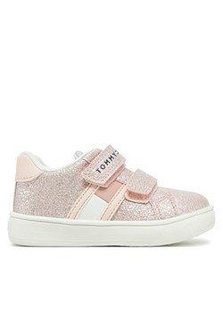 Sneakersy Tommy Hilfiger Flag Low Cut Velcro Sneaker T1A9-33725-0745 M Różowy ze sklepu eobuwie.pl w kategorii Buty sportowe dziecięce - zdjęcie 177594076