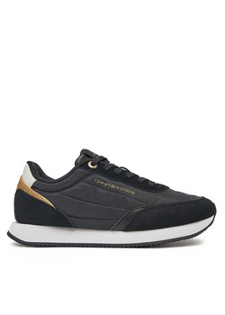 Sneakersy Tommy Hilfiger Essential Runner FW0FW08332 Czarny ze sklepu eobuwie.pl w kategorii Buty sportowe damskie - zdjęcie 177594315