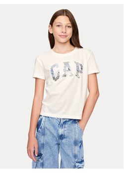 Gap T-Shirt 628663 Biały Regular Fit ze sklepu MODIVO w kategorii Bluzki dziewczęce - zdjęcie 177595895