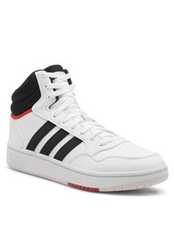 adidas Sneakersy HOOPS 3.0 MID GY5543 Biały ze sklepu MODIVO w kategorii Buty sportowe męskie - zdjęcie 177599329