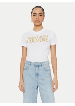 Versace Jeans Couture T-Shirt 78HAHT01 Biały Regular Fit ze sklepu MODIVO w kategorii Bluzki damskie - zdjęcie 177600568