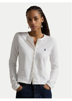 Polo Ralph Lauren Kardigan 211941175004 Biały Slim Fit ze sklepu MODIVO w kategorii Swetry damskie - zdjęcie 177601245