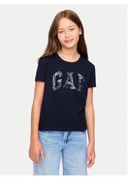 Gap T-Shirt 628663 Granatowy Regular Fit ze sklepu MODIVO w kategorii Bluzki dziewczęce - zdjęcie 177602559