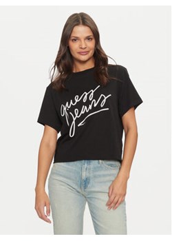 Guess Jeans T-Shirt W4BI54 K8HM0 Czarny Boxy Fit ze sklepu MODIVO w kategorii Bluzki damskie - zdjęcie 177603548