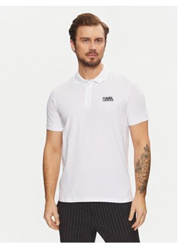 KARL LAGERFELD Polo 745088 551235 Biały Regular Fit ze sklepu MODIVO w kategorii T-shirty męskie - zdjęcie 177605235