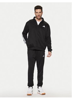 adidas Dres Sportswear Basic 3-Stripes JC5375 Czarny Regular Fit ze sklepu MODIVO w kategorii Dresy męskie - zdjęcie 177610949