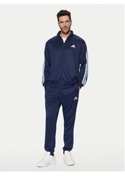 adidas Dres Sportswear Basic 3-Stripes JI8873 Granatowy Regular Fit ze sklepu MODIVO w kategorii Dresy męskie - zdjęcie 177613985