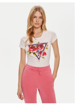 Guess T-Shirt W4YI71 J1314 Różowy Regular Fit ze sklepu MODIVO w kategorii Bluzki damskie - zdjęcie 177617877