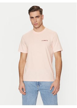 Lacoste T-Shirt TH5231 Różowy Regular Fit ze sklepu MODIVO w kategorii T-shirty męskie - zdjęcie 177618027