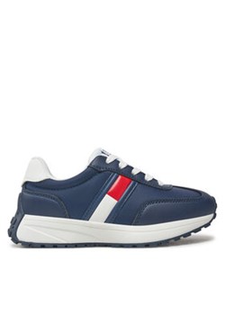 Tommy Hilfiger Sneakersy Flag Low Cut Lace-Up Sneaker T3X9-33877-1695 M Granatowy ze sklepu MODIVO w kategorii Buty sportowe dziecięce - zdjęcie 177620605